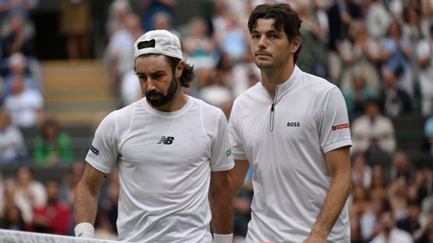 Fritz will reach Wimbledon quarterfinals after Thompson retires