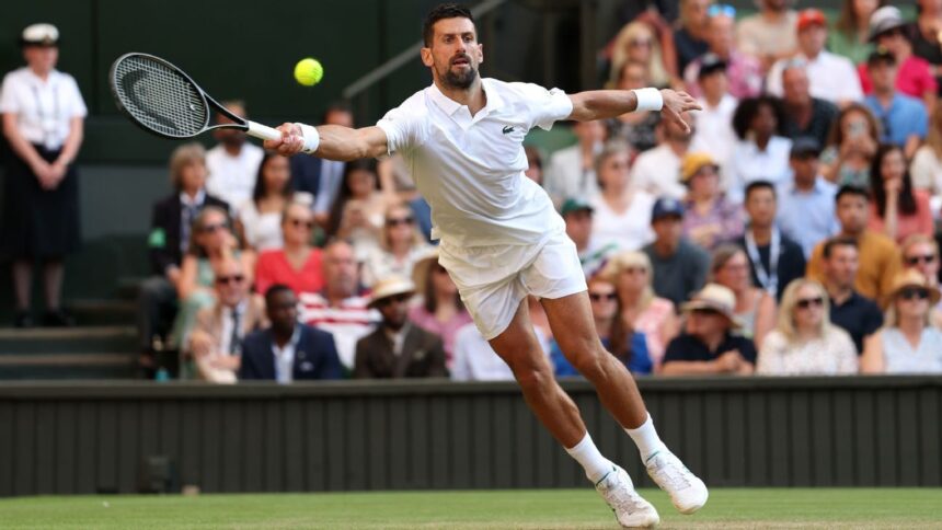 Novak Jjokovic is on track to record the 14th Wimbledon semi-finals