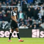 Alexander Isak reacts during Newcastle