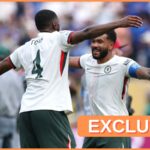 Tosin Adarabioyo celebrates with Reece James