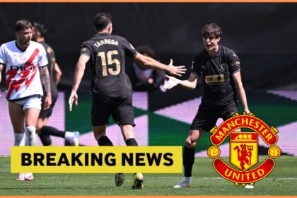 Javi Guerra of Valencia celebrates