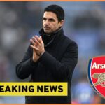 Mikel Arteta, Arsenal FC logo and yellow