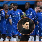 Noni Madueke and Mikel Arteta