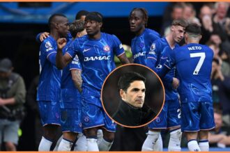 Noni Madueke and Mikel Arteta