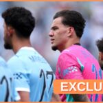 Ederson lining up for Manchester City