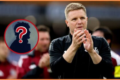 Eddie Howe applauds the Newcastle fans