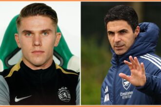Viktor Gyokeres and Mikel Arteta