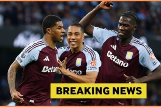 Marcus Rashford, Youri Tielemans and Amadou Onana