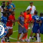 Video: PSG manager Luis Enrique grabs Chelsea in the throat during Club World Cup celebration