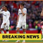 Jacob Ramsey and Pau Torres react to Aston Villa losing against Crystal Palace in the FA Cup semi-final