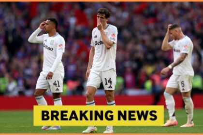 Jacob Ramsey and Pau Torres react to Aston Villa losing against Crystal Palace in the FA Cup semi-final