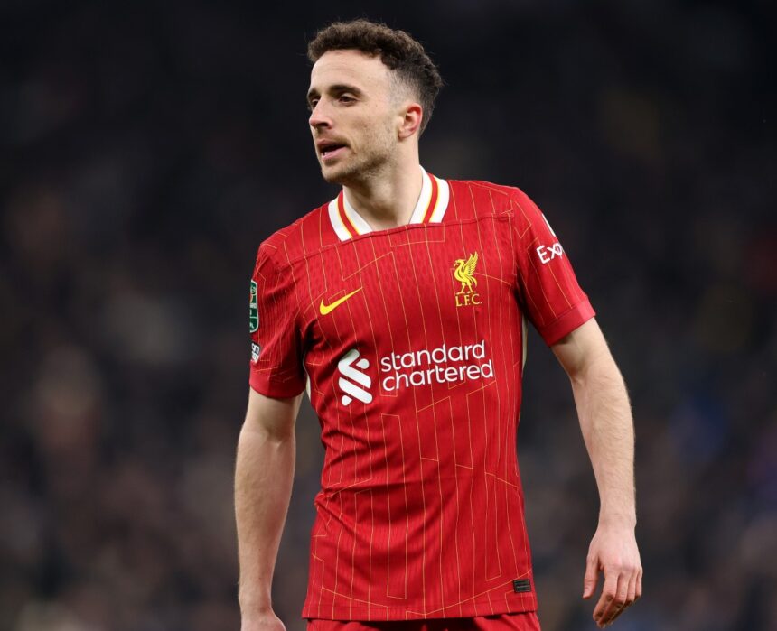 Diogo Jota in action for Liverpool