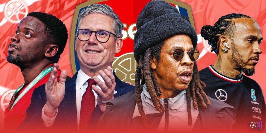 Famous Arsenal fans including Keir Starmer, Jay-Z and Kim Kardashian