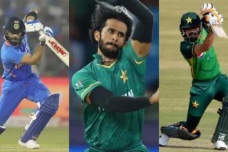 Virat Kohli, Hasan Ali and Babar Azam
