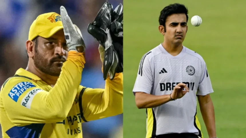 MS Dhoni and Gautam Gambhir, CSK, India