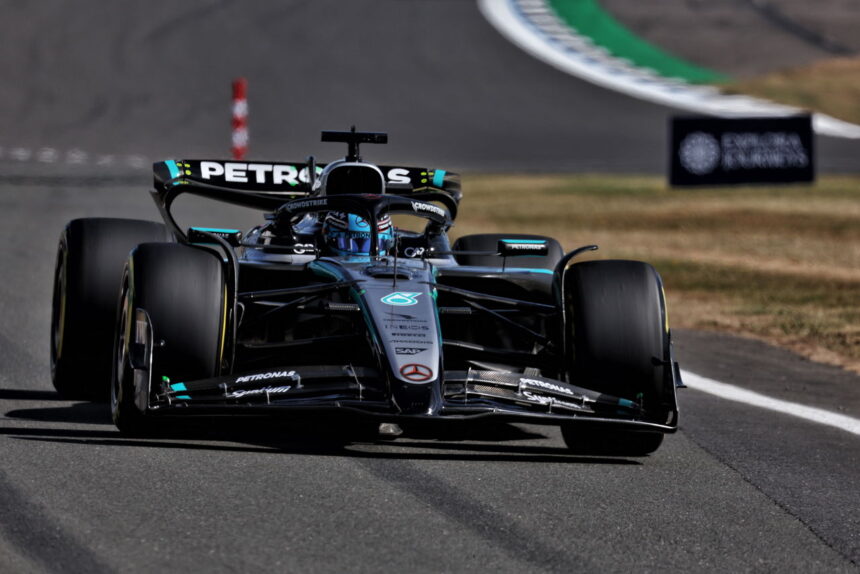 George Russell: Mercedes "at the mercy of the weather" after a tricky Friday at the F1 UK Grand Prix