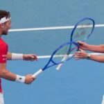 How about defeating a former professional parent on a tennis court?