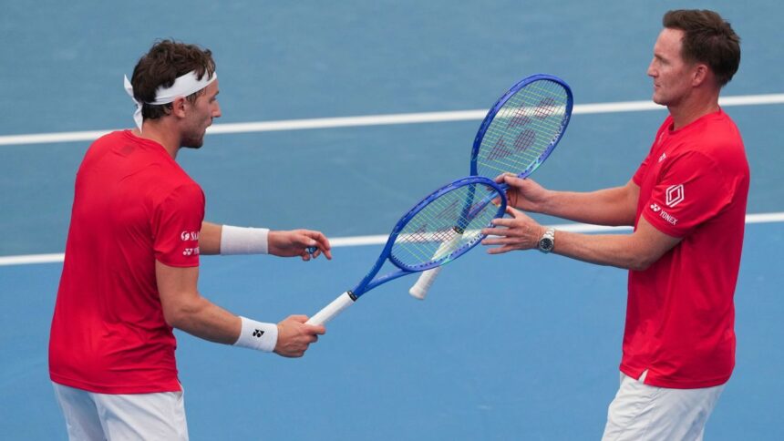 How about defeating a former professional parent on a tennis court?