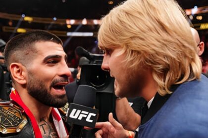 Video - Ilia Topuria shoves Paddy Pimblett in tense face off after stunning UFC 317 title win