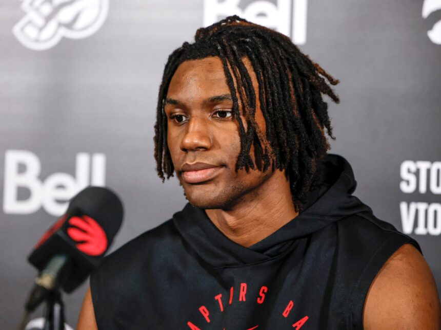 Ja'kobe Walter conveys his point in a sensational summer league performance of the Toronto Raptors