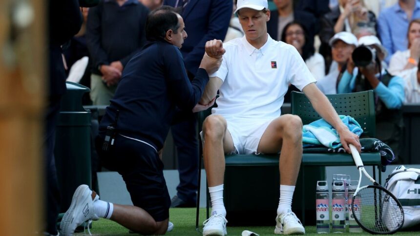 Jannik Sinner cancels Wimbledon practice after an elbow injury