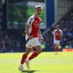 Leandro Trossard celebrates a goal for Arsenal