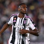 Randal Kolo Muani in action for Juventus against Venezia