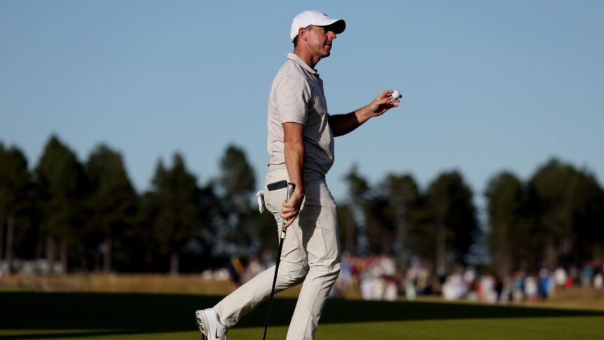 Rory McIlroy Rides Late Surge shares Scotland's open lead with Chris Gotterup