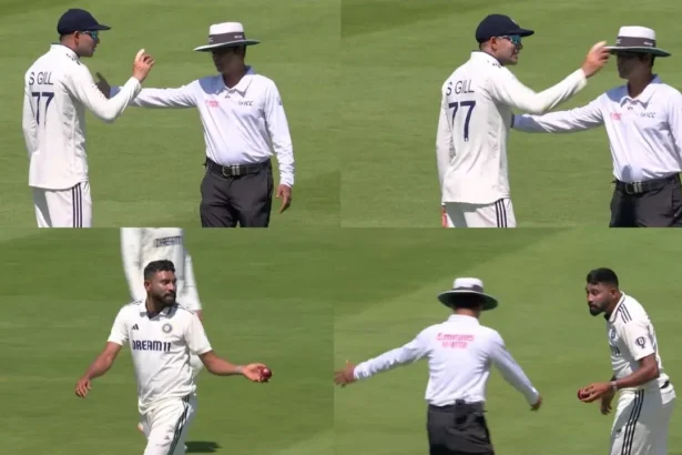 Shubman Gill Mohammed Siraj Fight Umpire