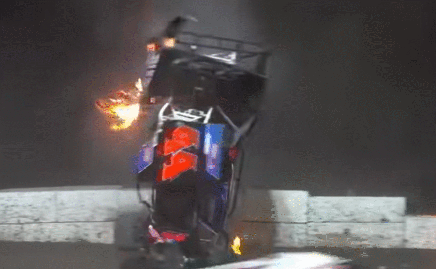 Updated NASCAR's Stewart Friesen after a horrifying, fiery collision