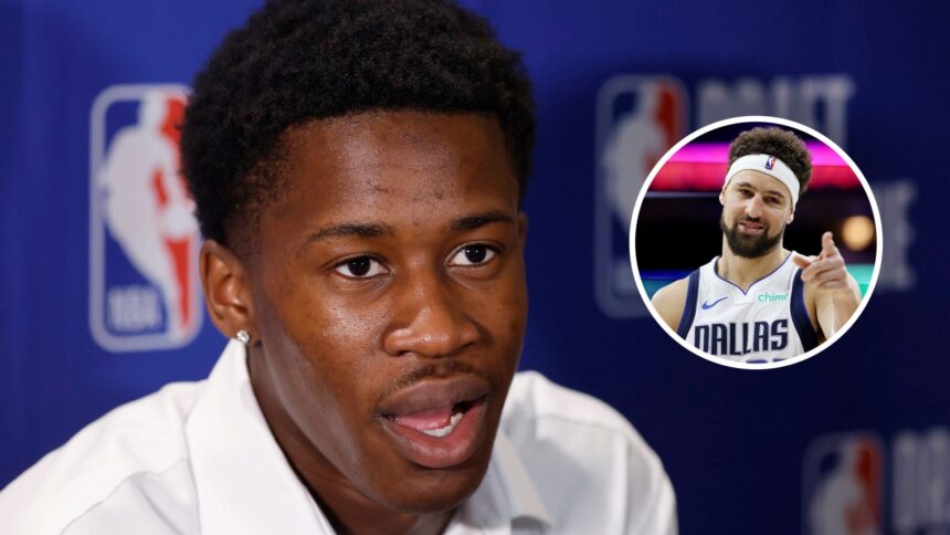 VJ Edgecombe said Klay Thompson gave him important advice ahead of the NBA draft, "The Main Thing...".