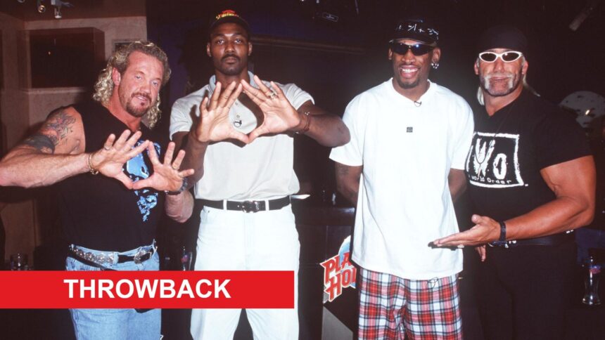 When Hulk Hogan helps Dennis Rodman and Carl Malone take beef from the NBA Finals to the wrestling ring