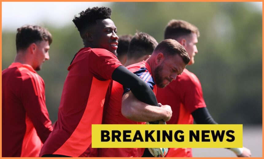 Andre Onana in Manchester United training