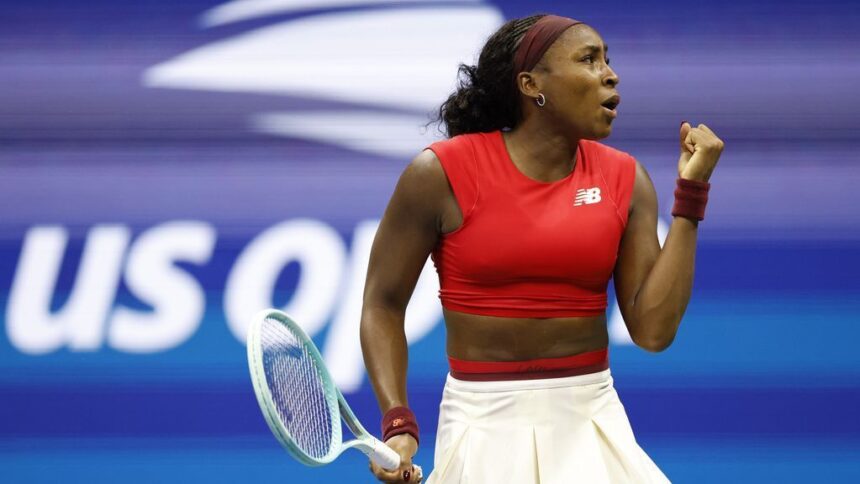 Gauff wrestles with new serves and holds victory in Us Open