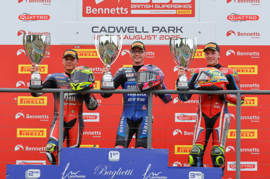 Bradley Ray defends for victory - "There are not many places to pass through Cadwell Park."