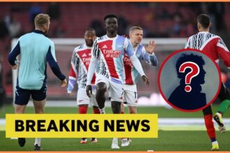 Oleksandr Zinchenko, Bukayo Saka and others warming up for Arsenal