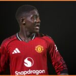 Kobbie Mainoo in action for Man United