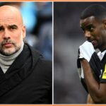 Pep Guardiola and Alexander Isak