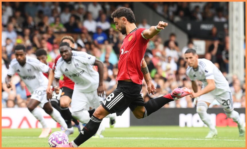 Bruno Fernandes taking a penalty