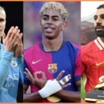 Erling Haaland, Lamine Yamal, and Mohamed Salah
