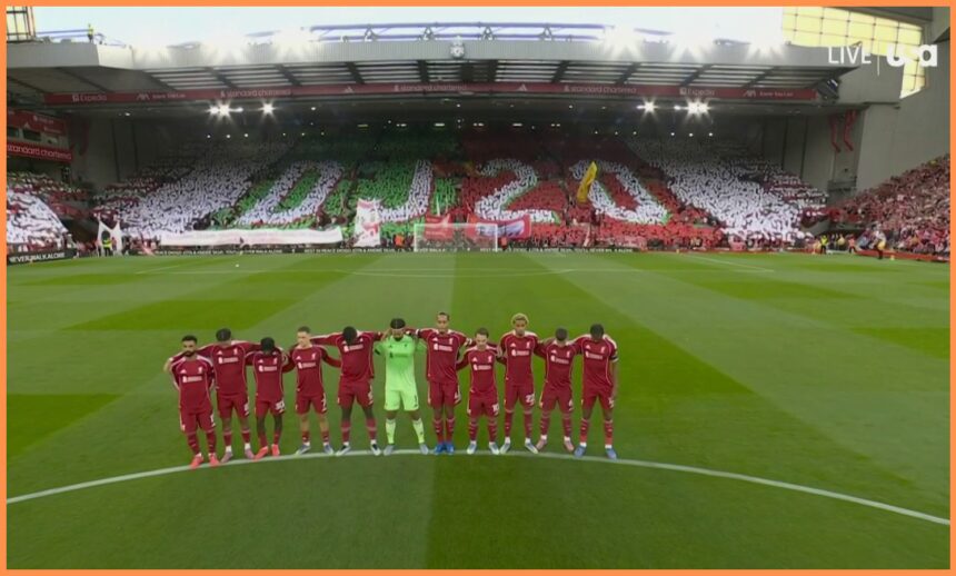 Video: The Dio Gojota Family is in attendance as Liverpool pays for an emotional Anfield tribute before Premier League opener