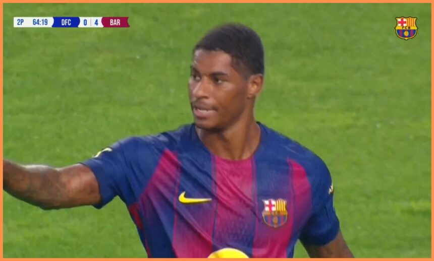 Video: Man United lender Marcus Rashford scores first Barcelona goal