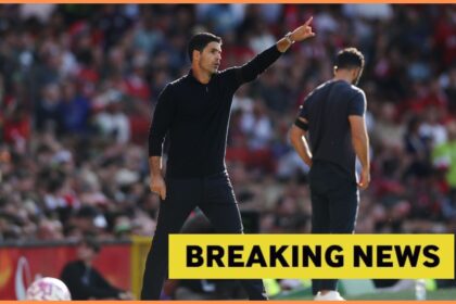 Mikel Arteta gestures during Arsenal