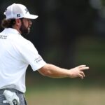 Cameron Young leads the PGA Tour suspended Wyndham Championship
