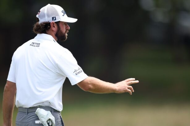 Cameron Young leads the PGA Tour suspended Wyndham Championship