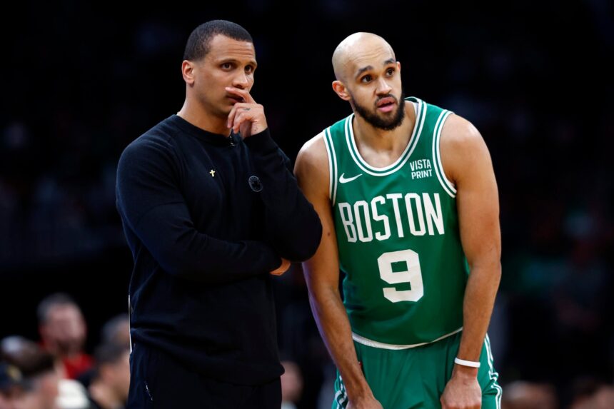 Derrick White reveals what happened when Joe Matzlla visited him this offseason.