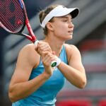 Elena Rivakina will reach the Montreal semi-finals after Marta Kostuk retires