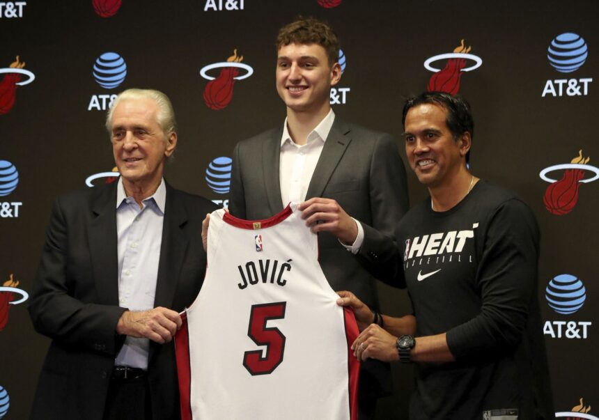 Erik Spoelstra says the Miami Heat will be the winner of the Nicola Jovic stint against Serbia.