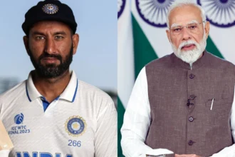 Cheteshwar Pujara and Narendra Modi