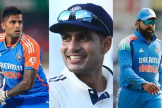 Suryakumar Yadav, Shubman Gill and Rohit Sharma